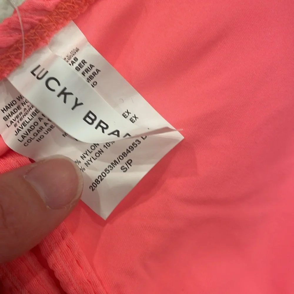 Brand new lucky brand, bathing suit, string, bikini size small neon - Picture 9 of 12